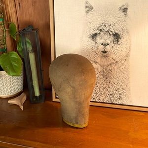 Vintage Milinary Canvas Hat & Wig Form